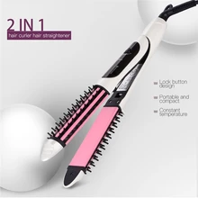 Выпрямитель для волос щетка Керамика электрическая расческа, щипцы для завивки волос профессиональная щетка для выпрямления щипцы для завивки волос утюжок для укладки волос Tool42