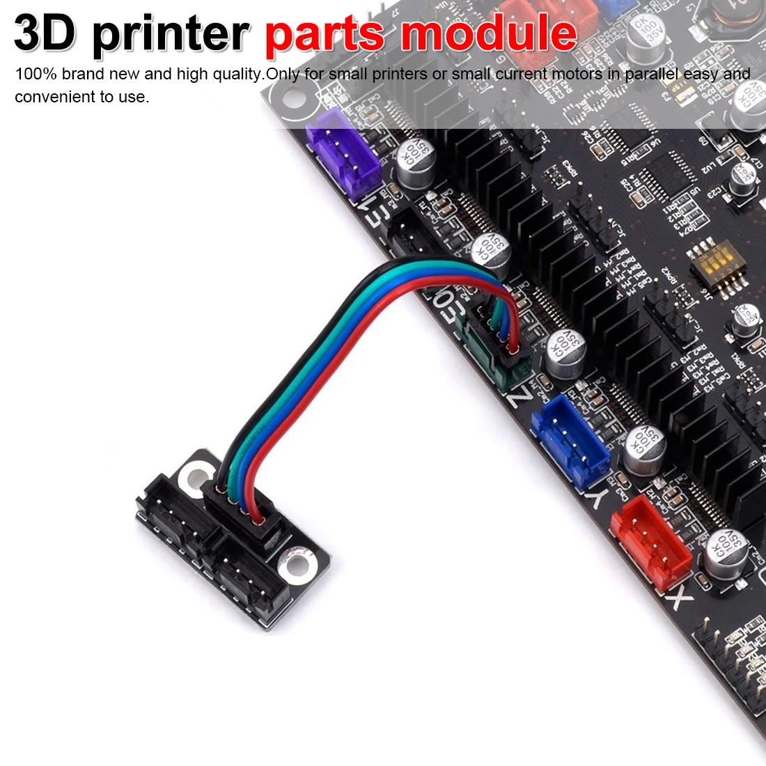 cheap 3D Printer Parts Dual Z Stepper Parallel Module Stepping Motor Board Cable For 3D Printer Kit 3d printer accessories
