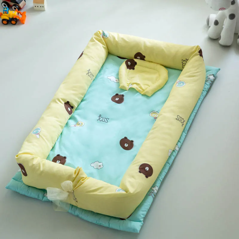 Съемное спальное место для новорожденных, детская коляска, детская кроватка, переносное детское постельное белье, подушка для младенцев, подушка для отдыха в помещении, люлька для детей 0-1 лет