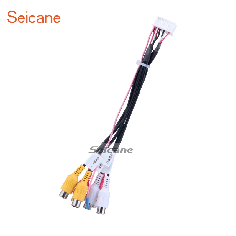 Seicane автомобильный линейный адаптер RCA Mini ISO Aux in кабель Радио аксессуар для GPS