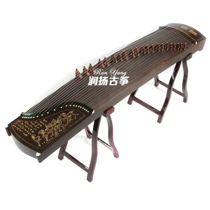 Imitation Ebony 10 Level Playing Guzheng Carved Models Chinese 21