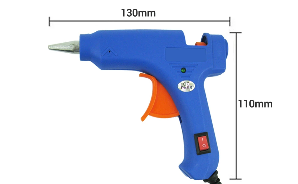100-240 в высокотемпературный нагреватель термоплавкий клеевой пистолет 20 Вт ремонтный инструмент тепловой пистолет синий мини-пушка с триггером США/ЕС штекер