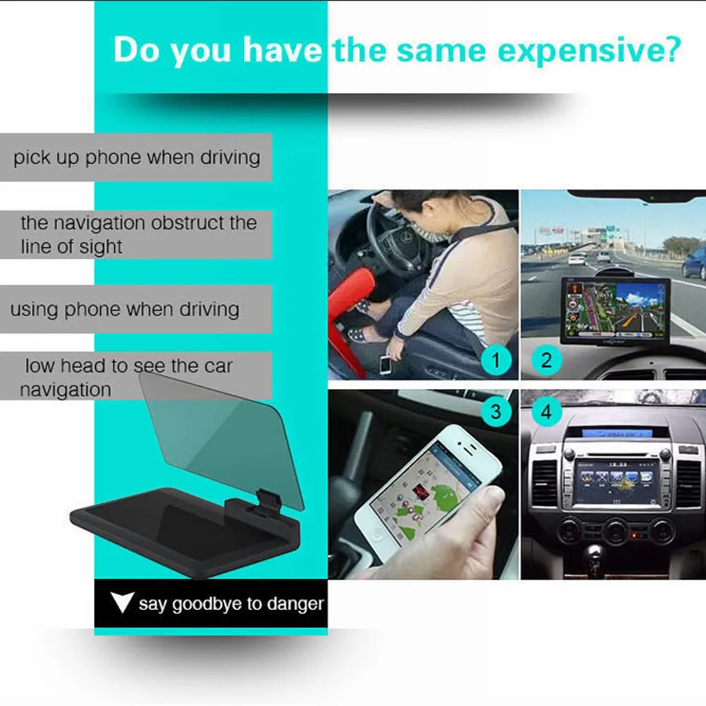 Kongyide Автомобильный держатель Универсальный H6 смартфон проектор HUD Дисплей Держатель Автомобильный gps Держатель нескользящий коврик Прямая поставка mar9