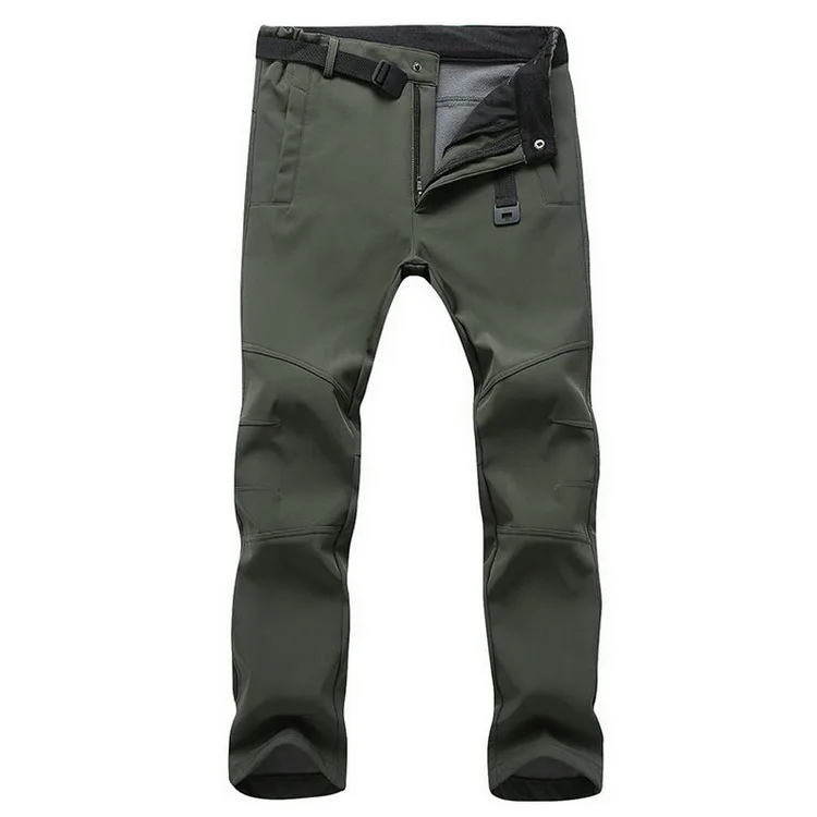 Stretch Waterproof Pants Men Casual Winter Thick Warm Fleece Shark Skin Trousers Male Windbreaker Sweatpants Mens Tactical Pants pants fashion