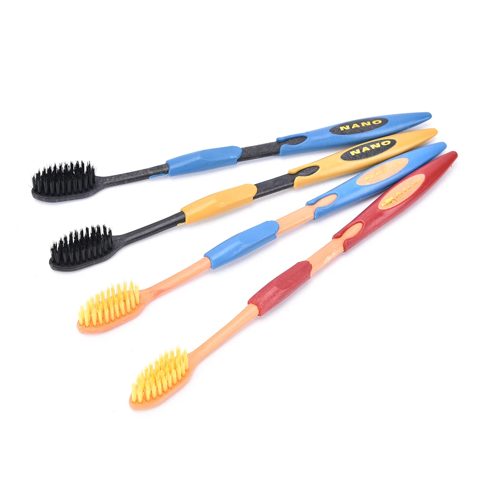 

High Quality 2Pcs Double Soft Toothbrushes Bamboo Charcoal Nano Brushes Home Oral Care