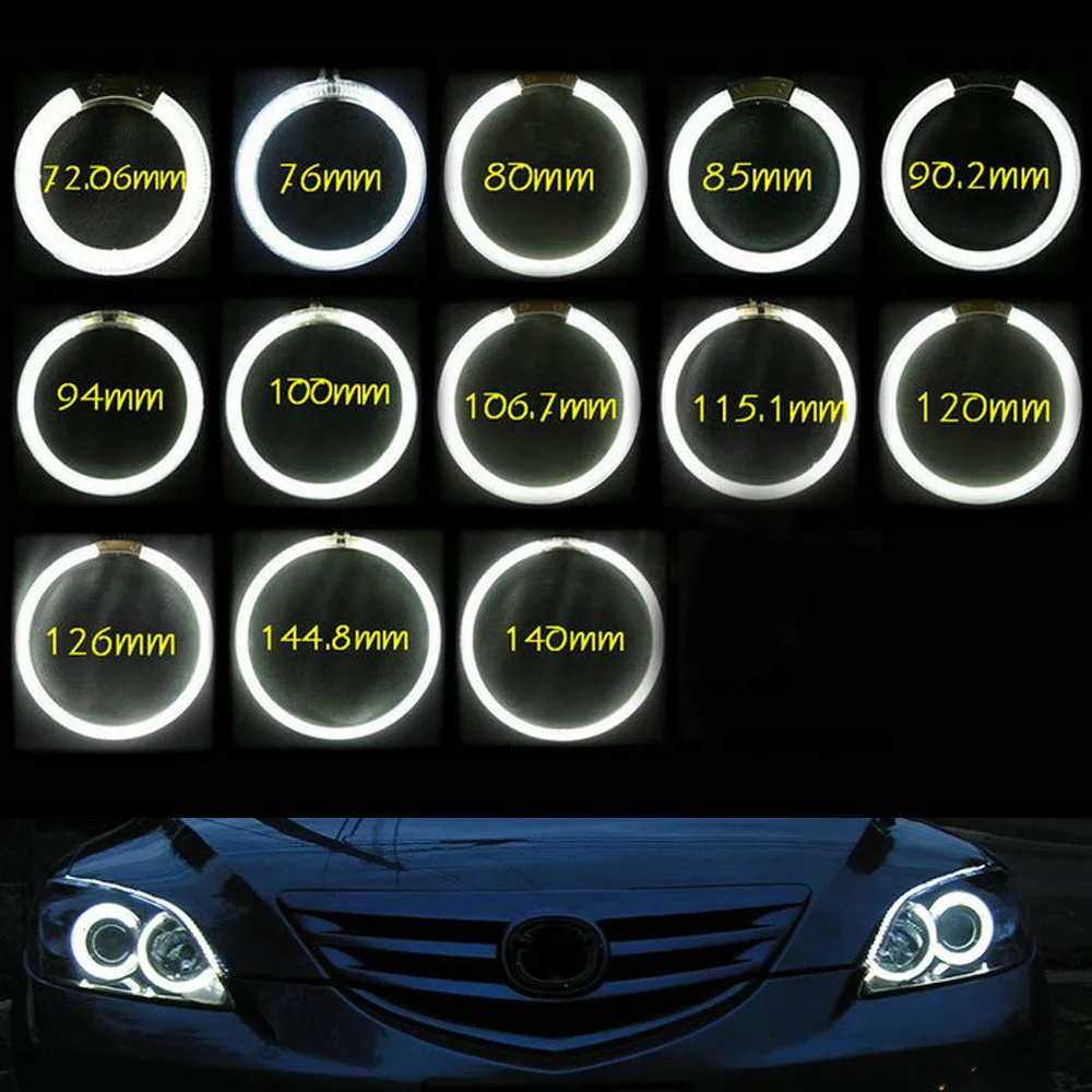 

One set Super Bright colorful CCFL Ange Eyes halo ring kits For Car motors truck halo ring size from 60mm-145mm