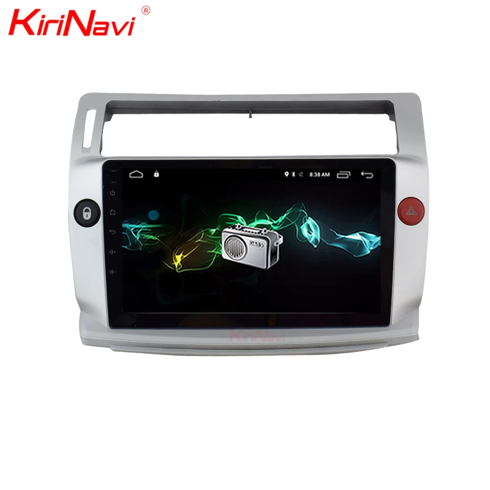 Best KiriNavi High Quality android 7.1 9 inch Touch Screen Car Stereo For Citroen C4 DVD GPS Navigation Bluetooth WIFI 2008-2011 1