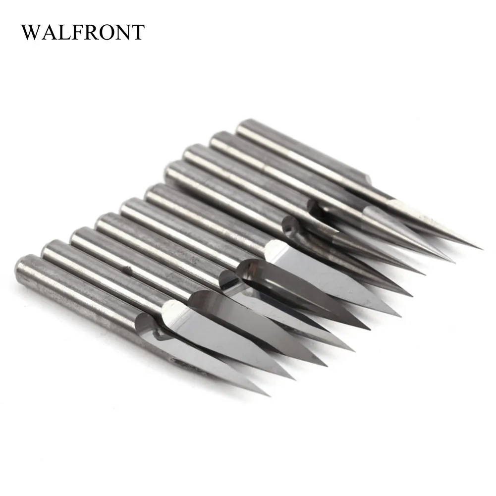 

WALFRONT 10pcs/Set Woodworking Carving Hand Chisels Tools Kit Plotter Cutter Knife Cemented Blade Engraving Bits Router Tool