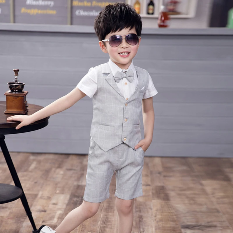 Baby Boys Suit Formal Jacket 2019 New Summer Cotton Boy Suits Wedding