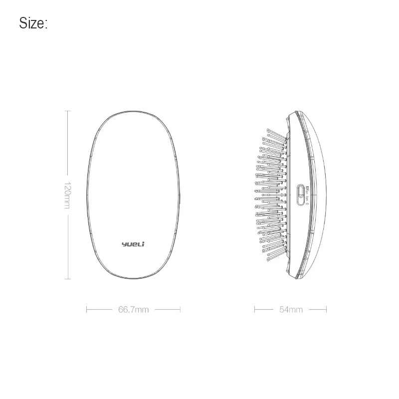 Массажная расческа для волос Xiaomi Yueli, расческа для волос, уход за волосами, красота, анион, парикмахерский салон, инструмент для укладки, кисти, отрицательные ионы, 1-расческа для волос