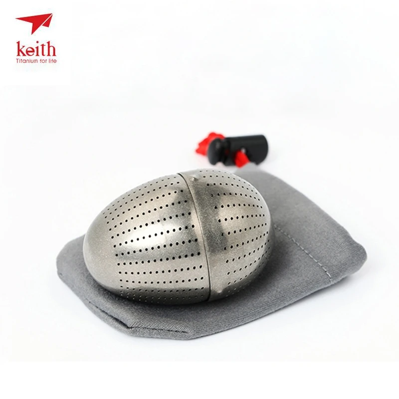 

Keith 1Pcs Titanium Tea Infuser Strainers Mesh Tea Filter Creative Egg Shape for Outdoor Camping Drinkware Mi3920 Dropshipping