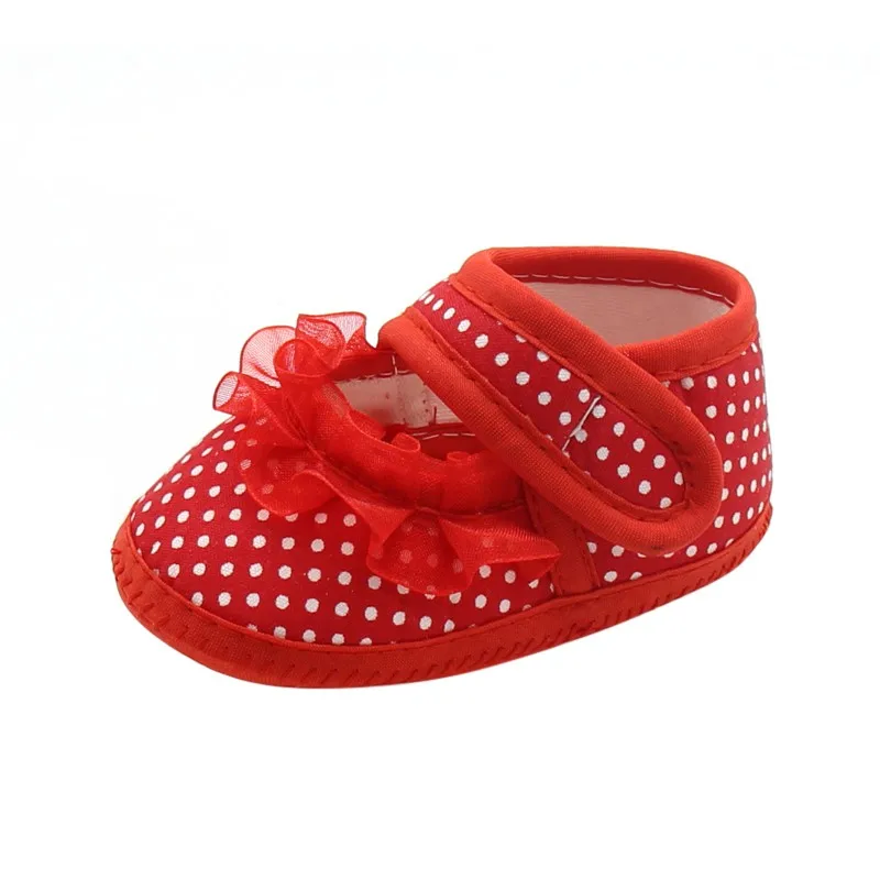 WEIXINBUY/Обувь для маленьких девочек для младенцев, до первых шагов, для девочек, с бантом, мягкая Нескользящая хлопковая обувь для малышей 0-18 месяцев