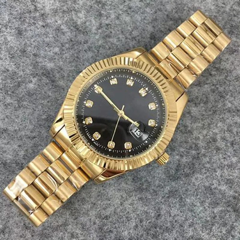 

Top Brand Luxury Watch Men day date Black Bay New Designer Diamond Watches High Quality Women Dress Rose Gold Clock Reloj Mujer
