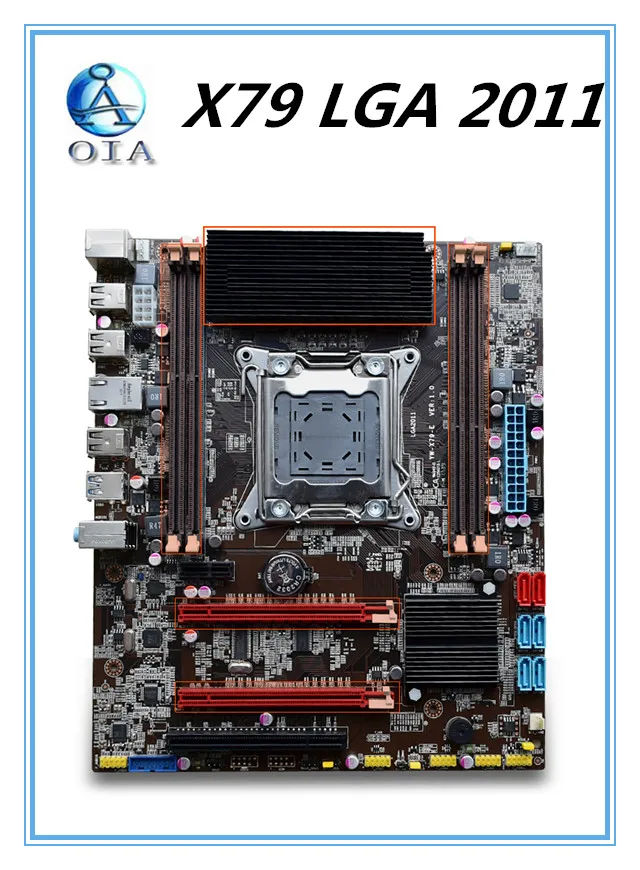 

New motherboard X79 with Strong radiator support Ecc ram 4*RAM slots 32G LGA 2011 USB3. 0 DDR3. ATX