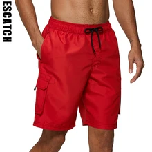 Escatch новые мужские спортивные шорты для бега купальники летние штаны для серфинга мужские шорты с карманом плюс размер