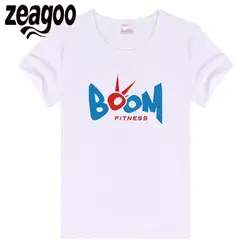 Zeagoo короткие Повседневное одноцветное Plain Crew Neck Slim Fit Мягкий Для женщин рукавами футболка белая бум 001