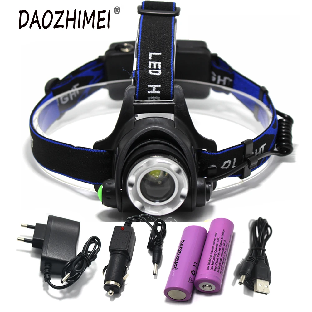 Buy led Headlight waterproof zoom 18650 Headlamp XM L