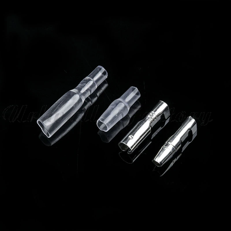 

50Sets 4mm Car Auto Motorcycle Bullet Terminals Male & Female Wire Bullet Crimp Connectors Terminal With Insulation Sheath