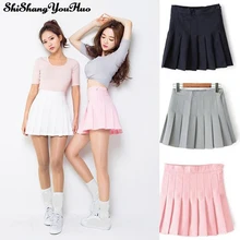 Женская модная летняя плиссированная юбка с высокой талией, юбка для косплея, Kawaii, женские мини-юбки, короткие, в клетку, большие размеры, XS-2XL