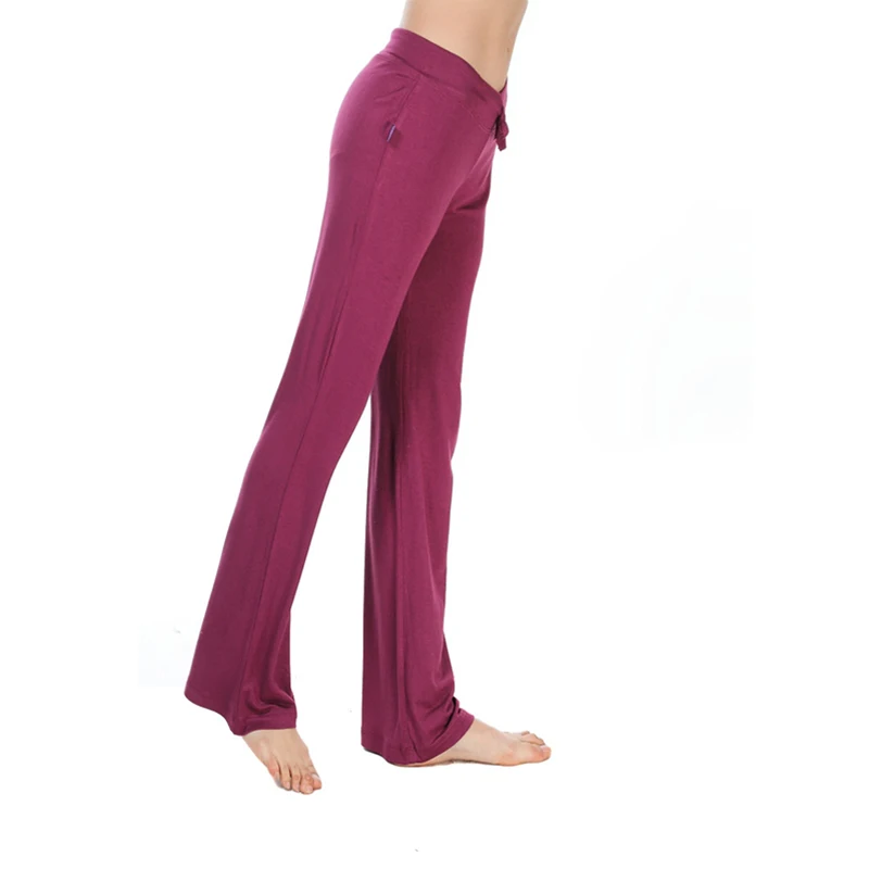 Women Loose Yoga Pants Loose Breathable Wide Leg Running Pants Women Solid Yoga Leggings High Waist Sport Leggings Female