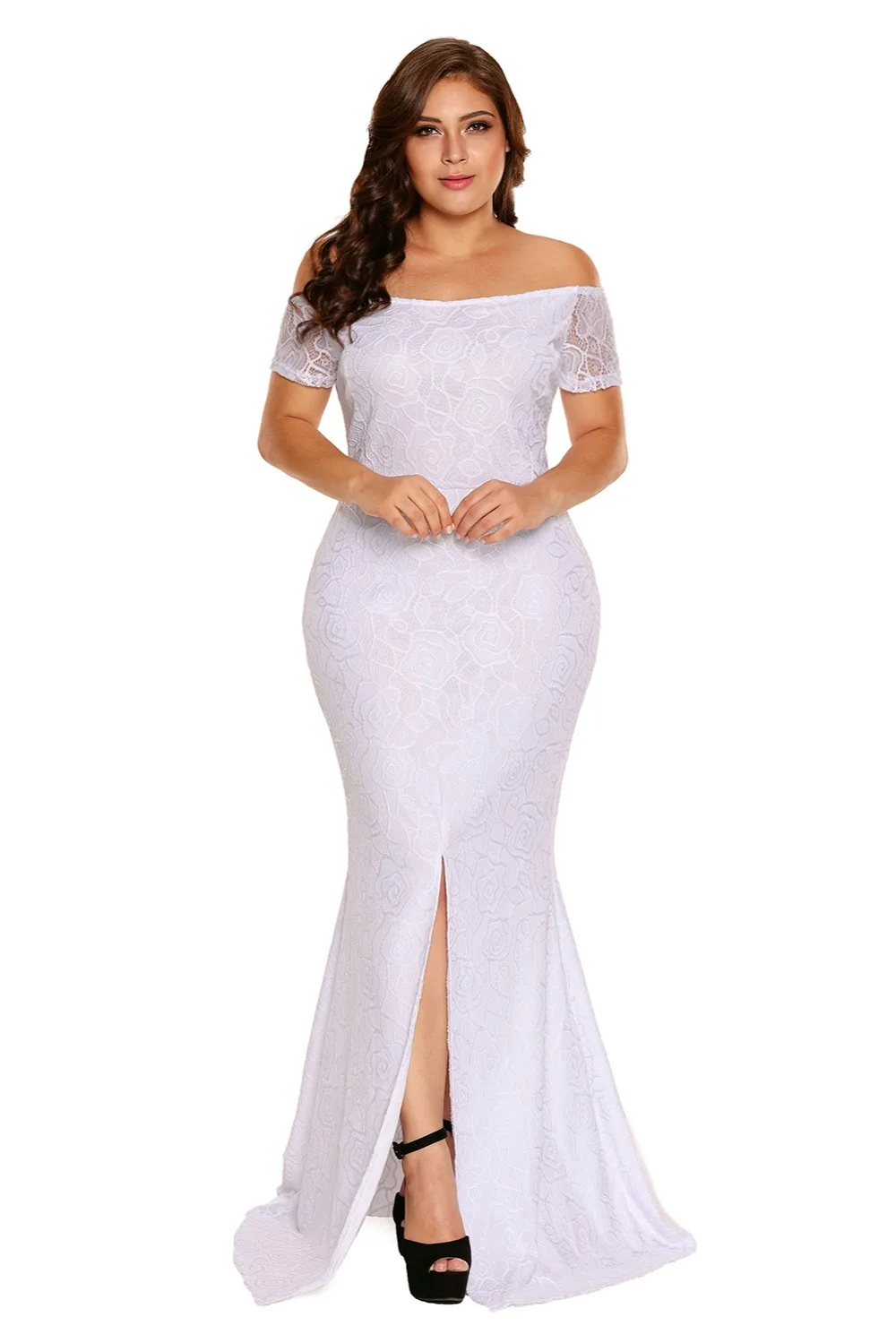 White-Plus-Size-Off-Shoulder-Lace-Gown-LC61602-1-6