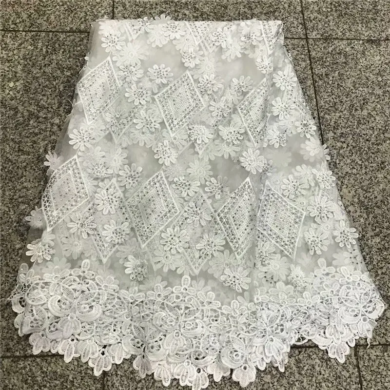 

Bride African Fashion Wedding Party Dresses Embroidered Net Lace Tulle Lace Fabric Guipure Cord Stones Lace High Quality NLY38-2