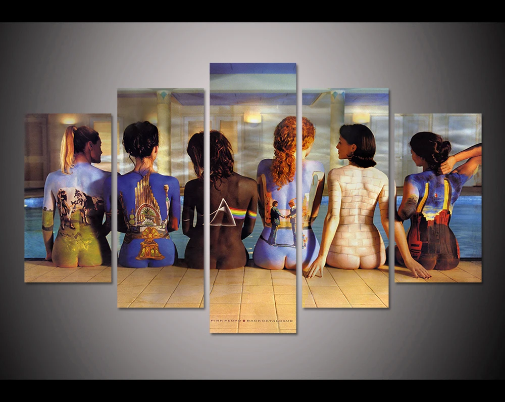 5 panel printed canvas painting body painting canvas print art wall art