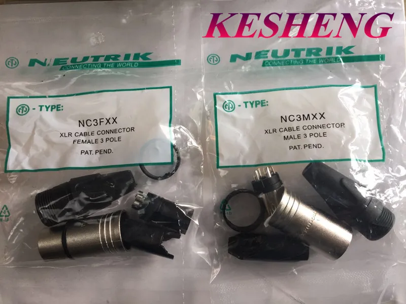 10 шт./5 шт. NC3MXX и 5 NC3FXX для NEUTRIK Мужской Женский комплект 3 контактный разъем XLR