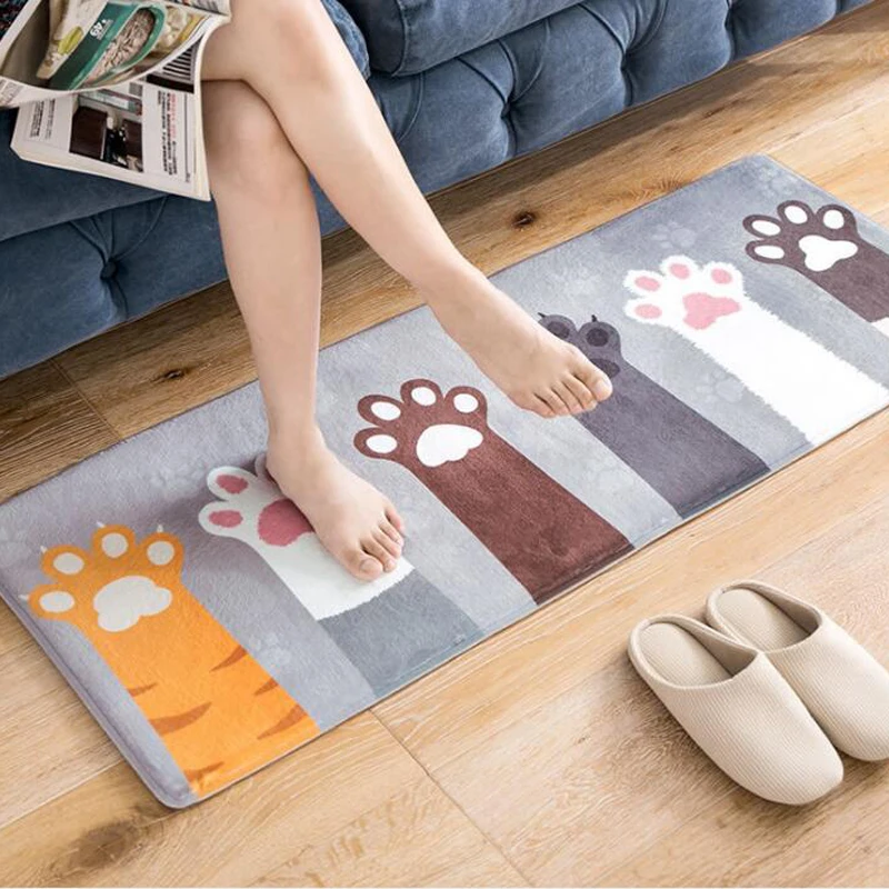 

Cute Doormat Indoor Funny Bath Non-slip Mats Bathroom Cats Kitchen Mats Rugs Flooring Rectangle Soft Kids Room Soft Carpet Sofa
