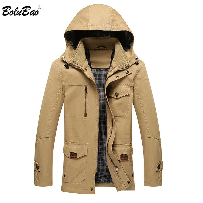 

BOLUBAO Brand Male Parka Winter Jacket Warm Coat Jacket Slim Fit Hooded Men's Casual Windproof Jacket Parka Coats