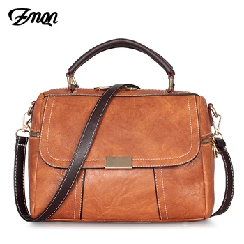 

ZMQN Crossbody Bag For Women 2020 Vintage Small Cross Body Shoulder Bag Cheap Women Leather Handbag Female Boston Bag Brown C256