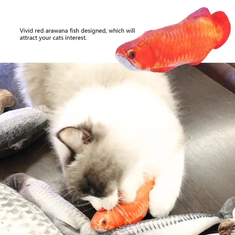 Download 2018 Creative 3D Carp Fish Shape Cat Toy Gift Cute Simulation Fish Playing Toy For Pet Gifts ...