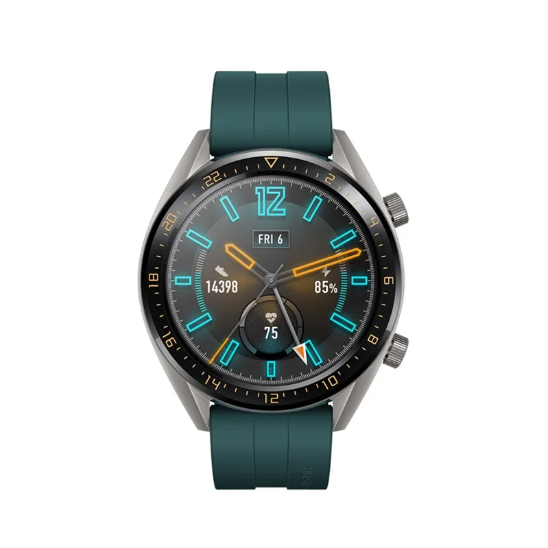 22 мм силиконовый браслет Смарт-часы ремешок для huawei часы GT 2 кожаный ремешок для часов GT/Волшебный сменный Браслет - Цвет: Green Active