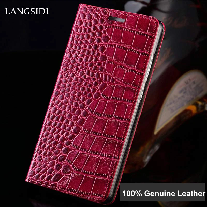 

For Iphone 1111 Pro 11 Pro max Crocodile pattern Genuine Leather case for iphone 7 8 X XS Luxury flip phone case shockproof