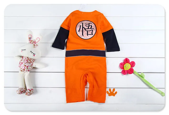 Askong Baby Boys Halloween Cosplay Dragon Ball Z Son Goku Manica Corta Pagliaccetto Vestiti per Bambini da 3 Mesi a 3 Anni