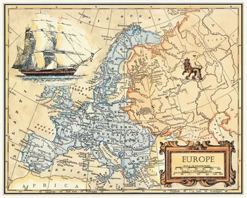 

Top fashion RM-DT-027 "vintage Europe Map" Home decoration Wall Decor oil painting Canvas Art HD picture Print Painting No frame