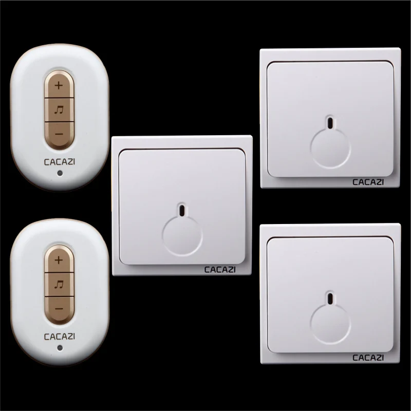 

Free shipping! 3 transmitter + 2 Receiver New Wireless Doorbell With Remote Control Musical 48Tunes Digtal doorchime D9918 -3+2