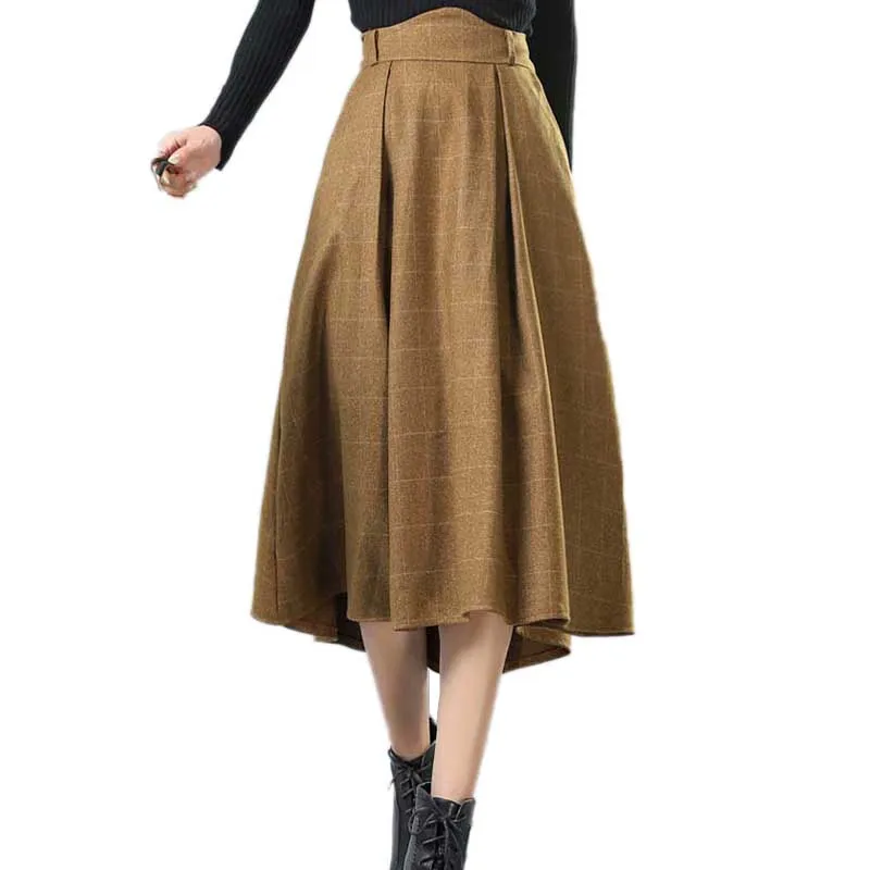 Women s Skirts font b Tartan b font Kilt Plaid Skirts Plus Size Thick Winter Vintage