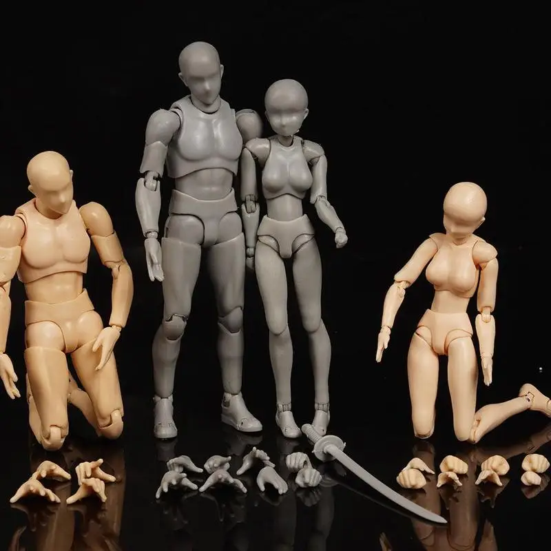 

15cm Artist Art Painting Anime Figure SHF Sketch Draw Male Female Movable body chan joint Action Figure Toy Model Draw Mannequin