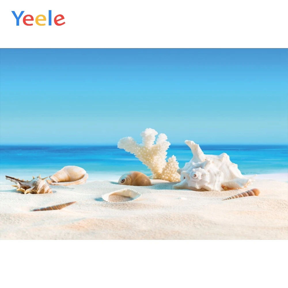 

Yeele Vinyl Sea Beach Shell Travel Wedding Love Scenery Photography Background Birthday Party Photographic Backdrop Photo Studio