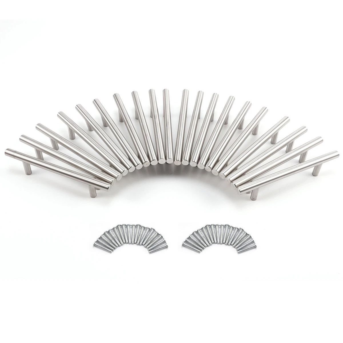 

20 x T-bar handle stainless steel with screw length 150mm screw distance 96mm for cabinet door cabinet cupboard drawer