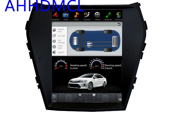 Clearance Car PC PAD Tesla Style Multimedia Player Android 7.1 GPS Navigation For Hyundai iX45 Santa Fe 2013 2014 2015 2016 2017 2