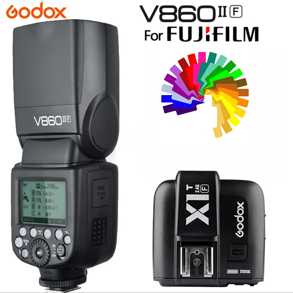 

Godox V860IIF Camera Flash Camera Flash Light X1F Trigger Wireless TTL 2.4G for Fujifilm Speedlight Li-ion Battery Studio
