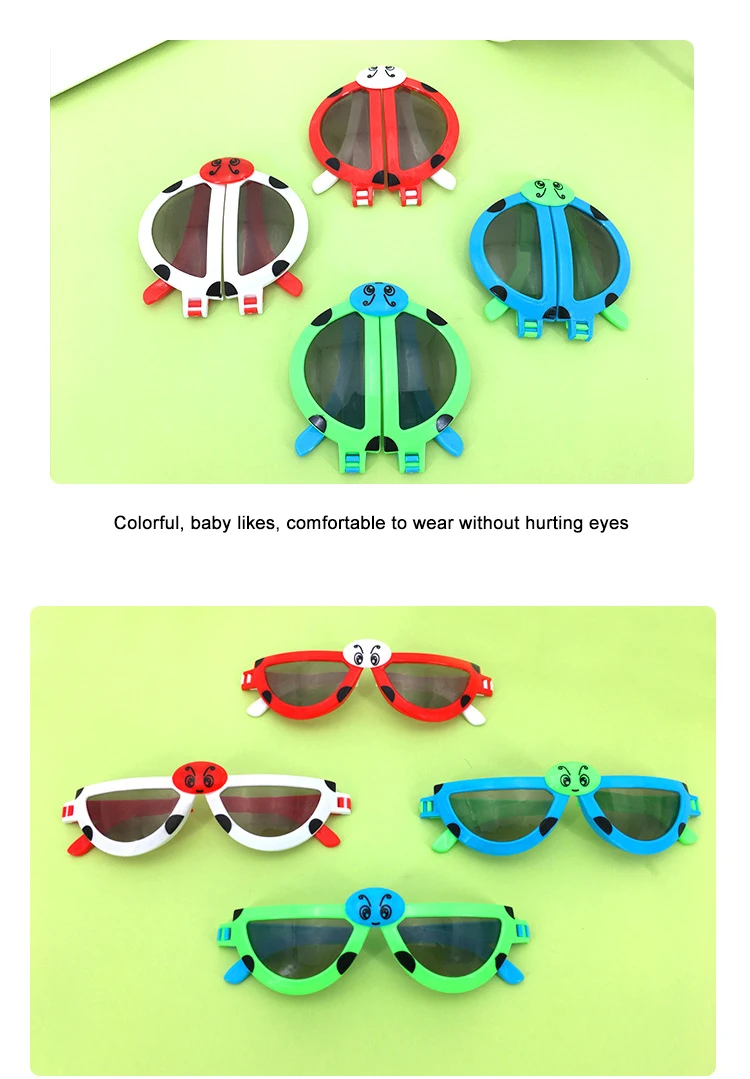 Божья коровка модели очков Модные солнцезащитные очки дети косплей Действие Детские игрушки хобби подарок мультфильм складной очки игрушки для детей