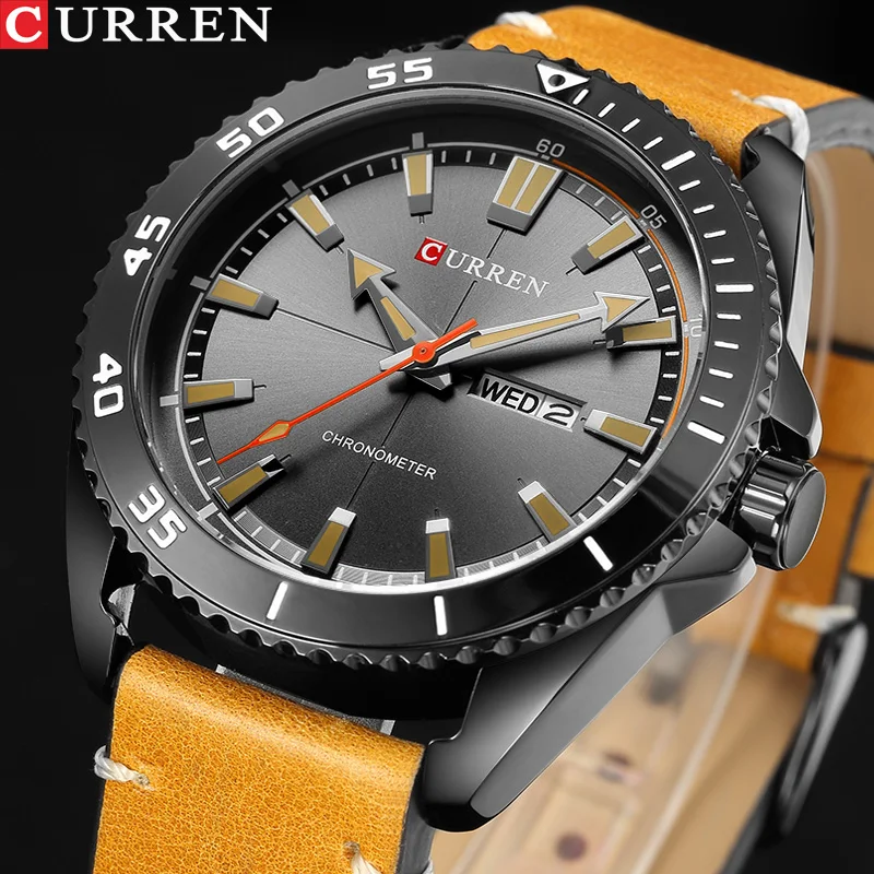 

Curren2019New Watches Luxury Watch Men Gold Blue Dial Male Quartz Clock Waterproof Army Watch Men Design Wristwatch Mens Luxury