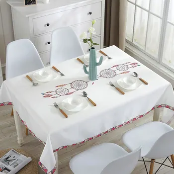 

Free Shipping Multi-size Europe Style Printed Cotton Linen Tablecloth Dust Proof Covers For Home Party Table Cloth MZR028
