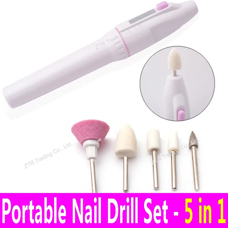 5 in1 Electric Nail Drill Set Pedicure Manicure Grinding Machine Nail Buffing Toolkit Sanding Carving Bits Tips Toenail File Kit|nail polish stamp kit|nail care kitnail gele - AliExpress