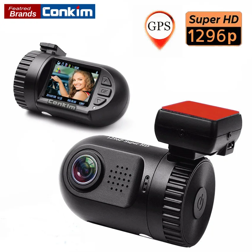 Conkim мини 0805 1080P Full HD gps видео Регистраторы автомобиля Камера видеорегистратор