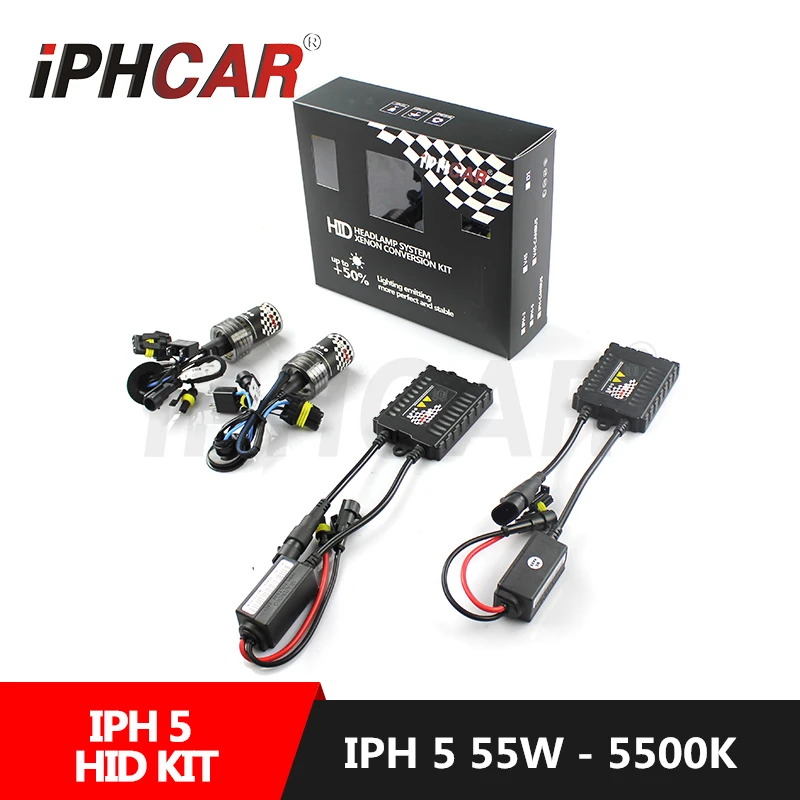Бесплатная доставка IPHCAR 55 Вт H1 H4 H7 H8 H11 9005 9006 HID ксеноновый Комплект AC Slim Ballast Xenon Hid