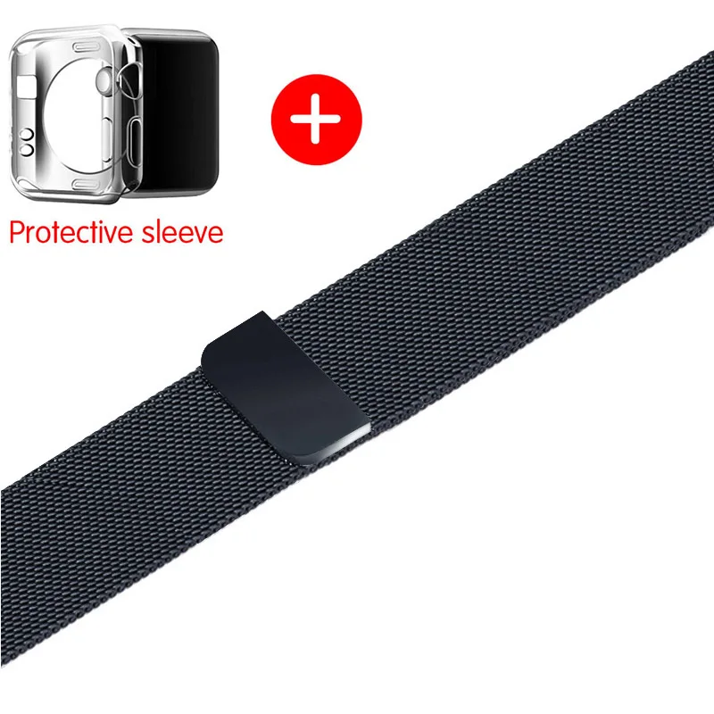Milanese loop ремешок для apple watch группа 42 мм/38/44/40 мм защитный slieeve Нержавеющая сталь металлический браслет ремешок для iwatch